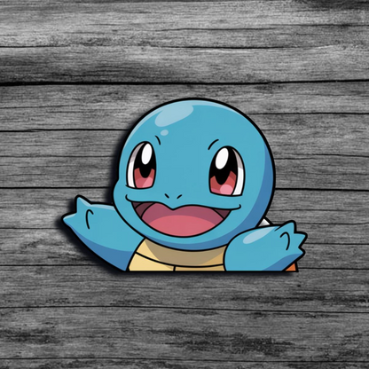 Squirtle Peeker on wooden background